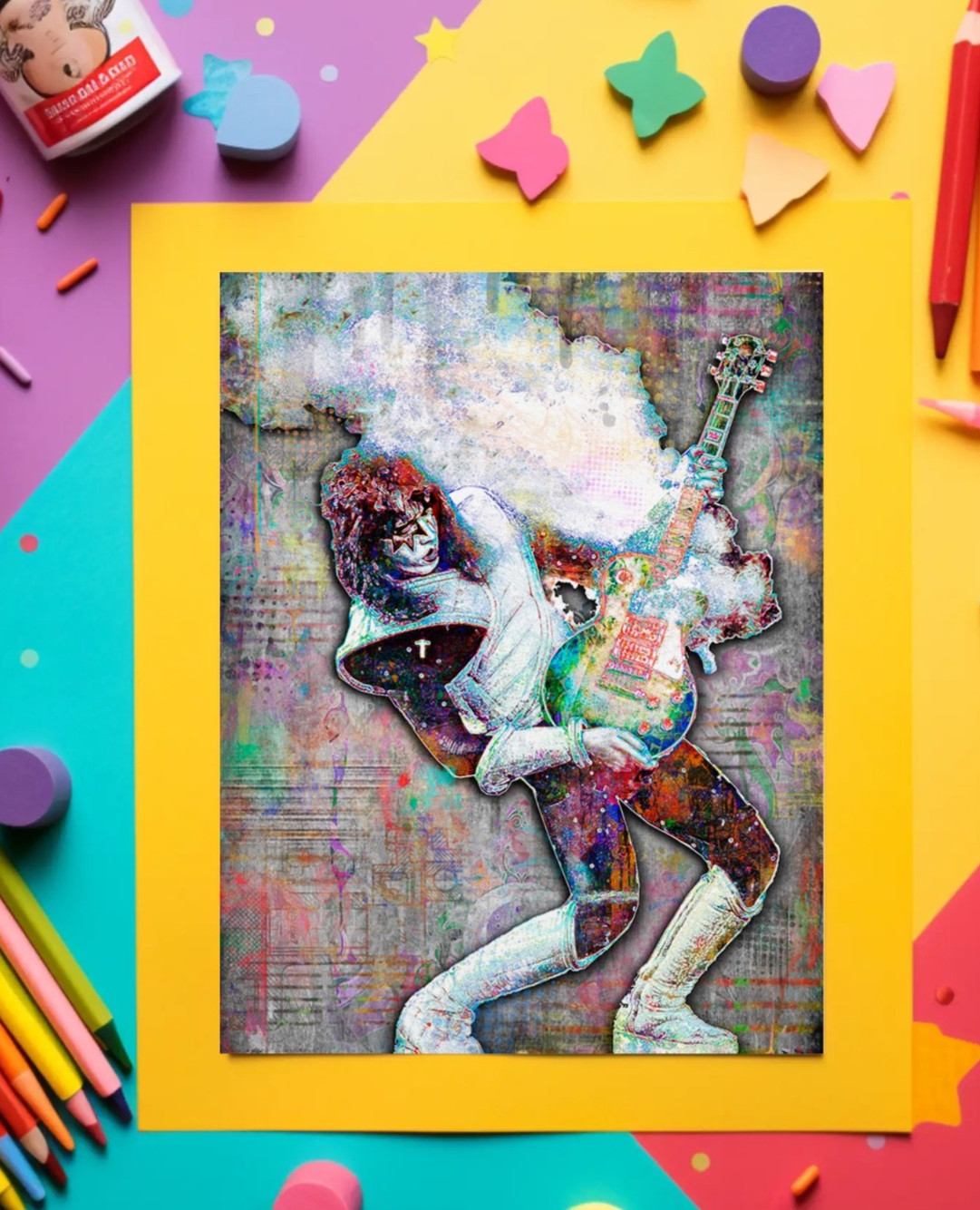 KISS ACE FREHLEY 8x12in Poster Print – Rock Band Wall Art – Free Shipping US