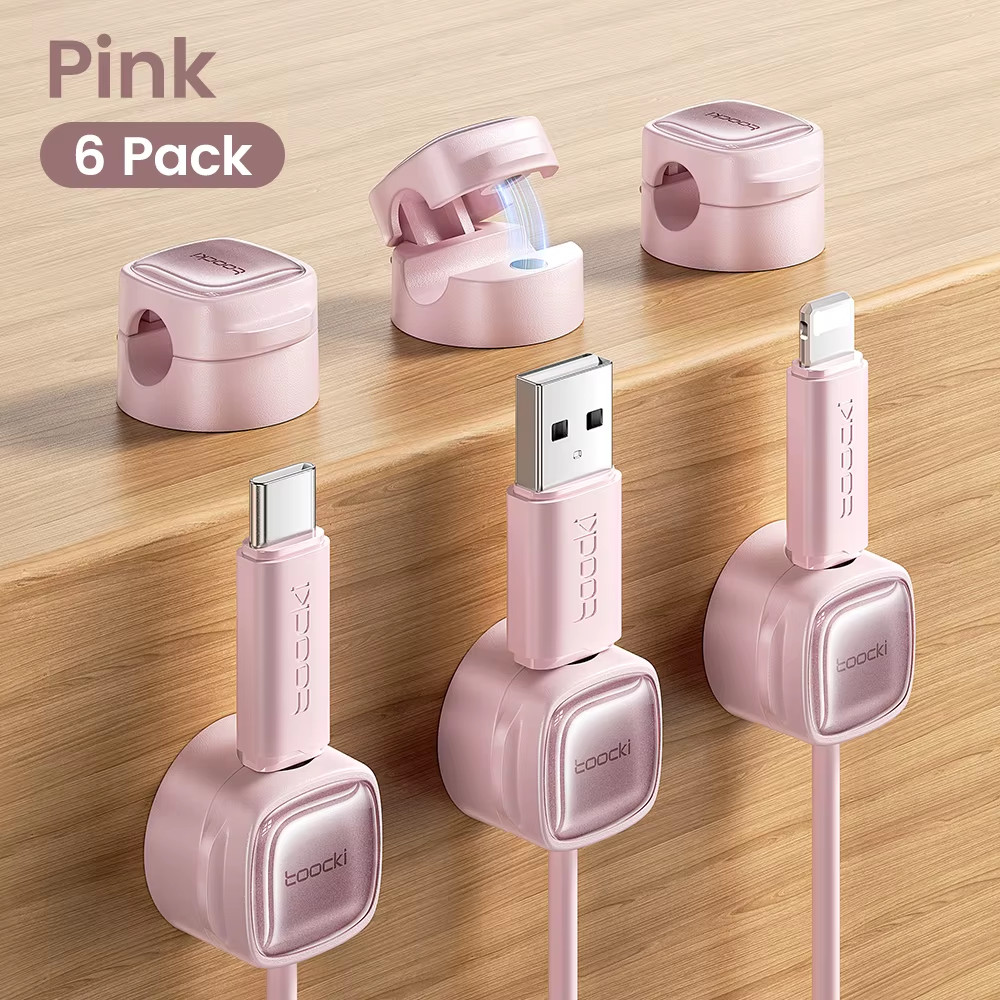 LX06 Magnetic Cable Clips under Desk Cable Organizer Management Phone Cable Line