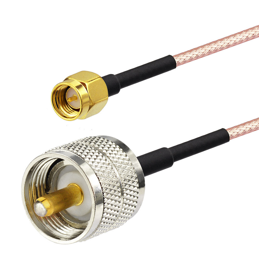 SMA Male to UHF PL259 Male 50-Ohm RG316 Coax Low Loss Jumper RF Coax Cable 200cm
