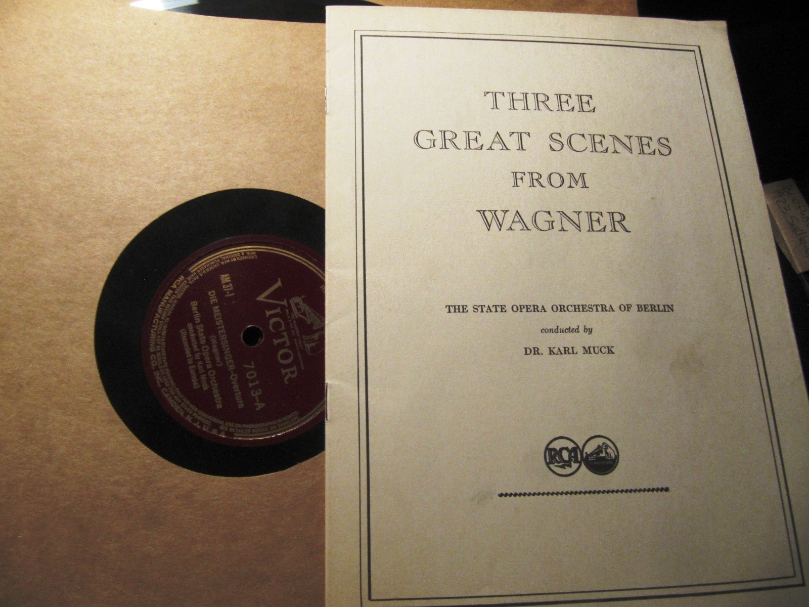 1928 KARL MUCK THREE GREAT SCENES from WAGNER Meistersinger Parsifal Victor M-37