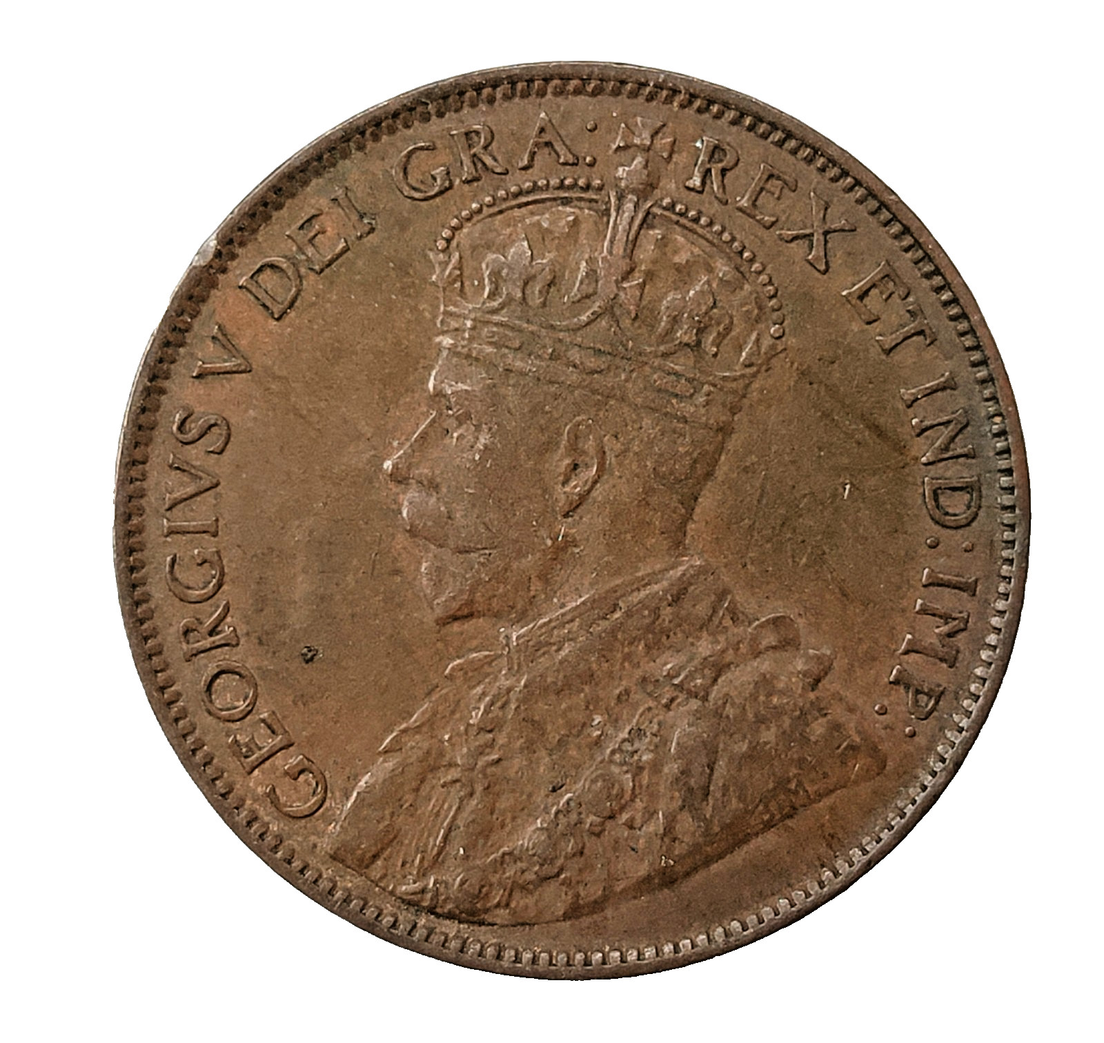 1913 Canada 1 One Cent Coin - King George V - Large Cent**Free Shipping**