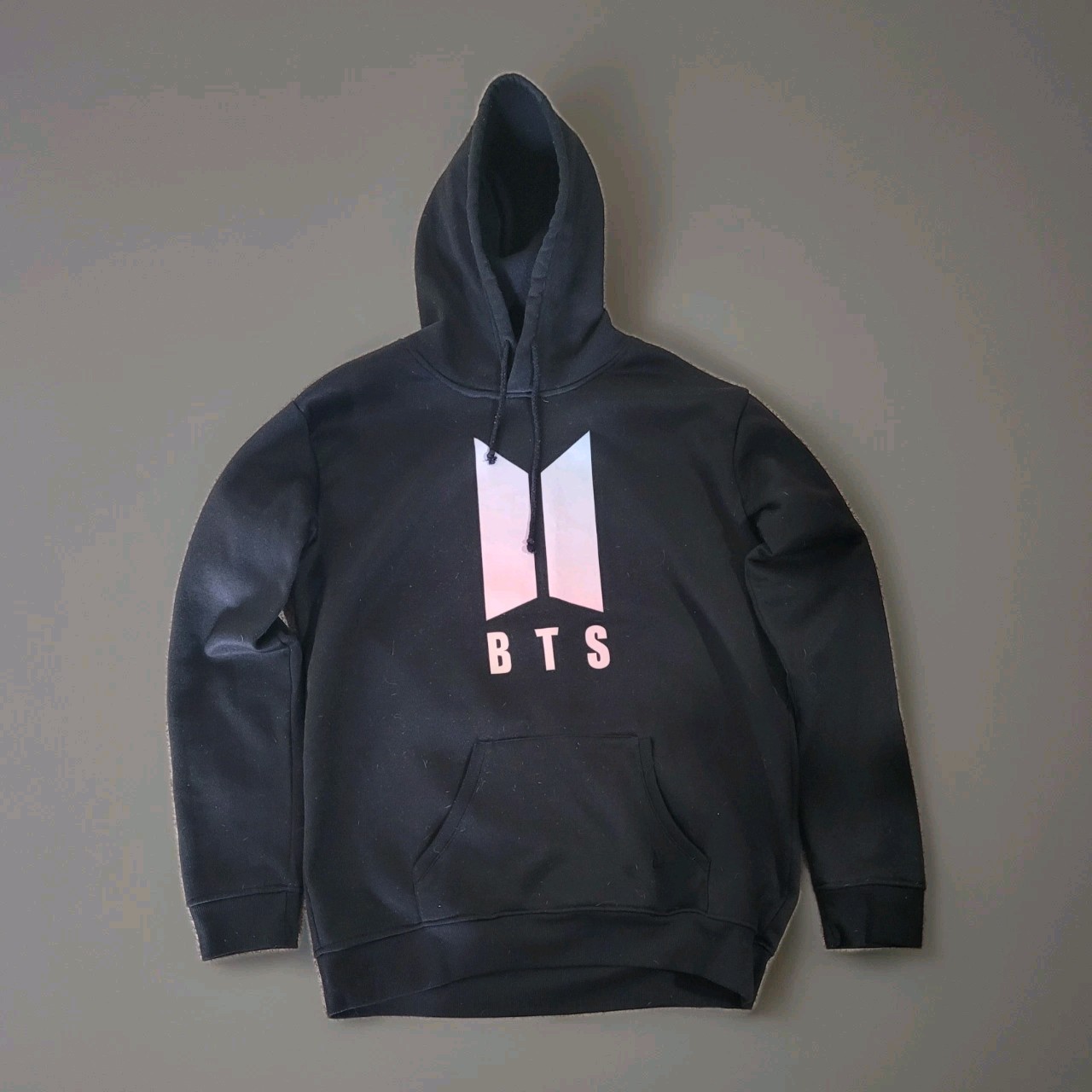 BTS Hoodie Sweater Pullover K-Pop Unofficial Custom Black Adult Size XL