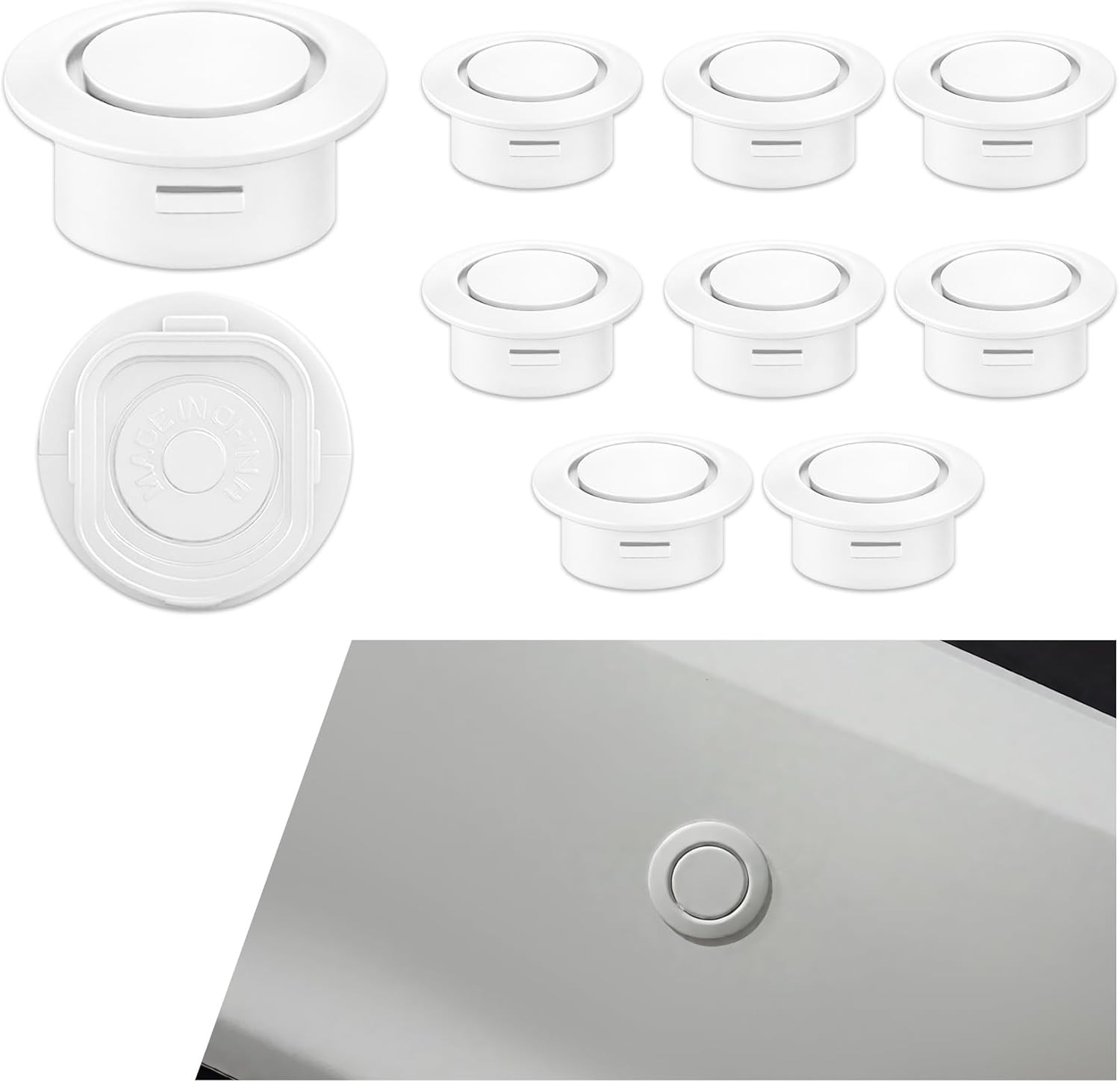 10PCS Car Rear Bumper Plug for Radar Hole, Bumper Sensor Hole Plug, Car Bumpers 