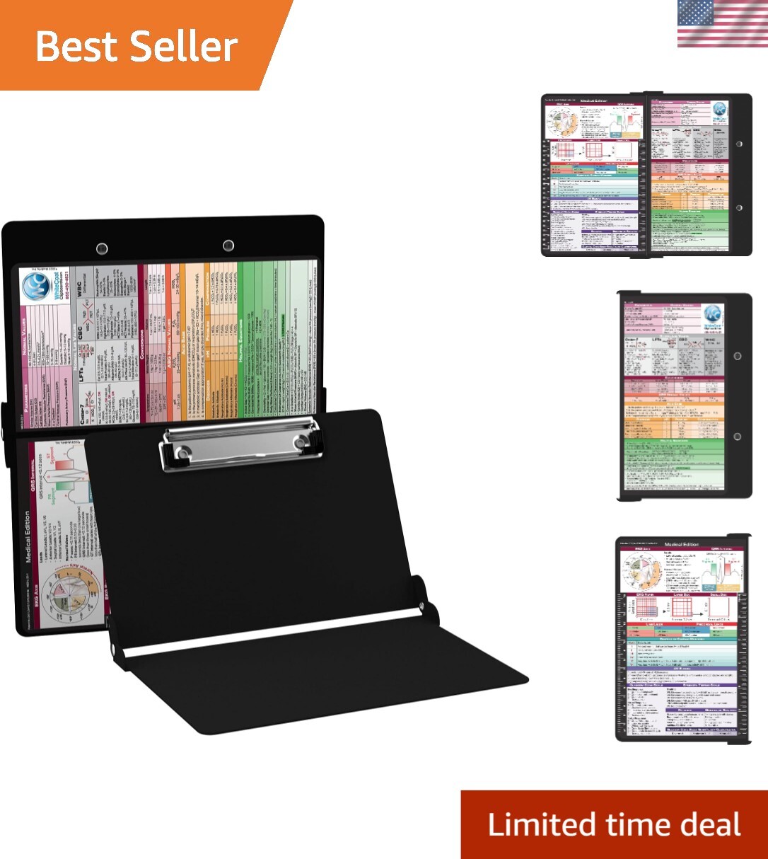 Compact Foldable Medical Clipboard - Essential for Healthcare Professionals