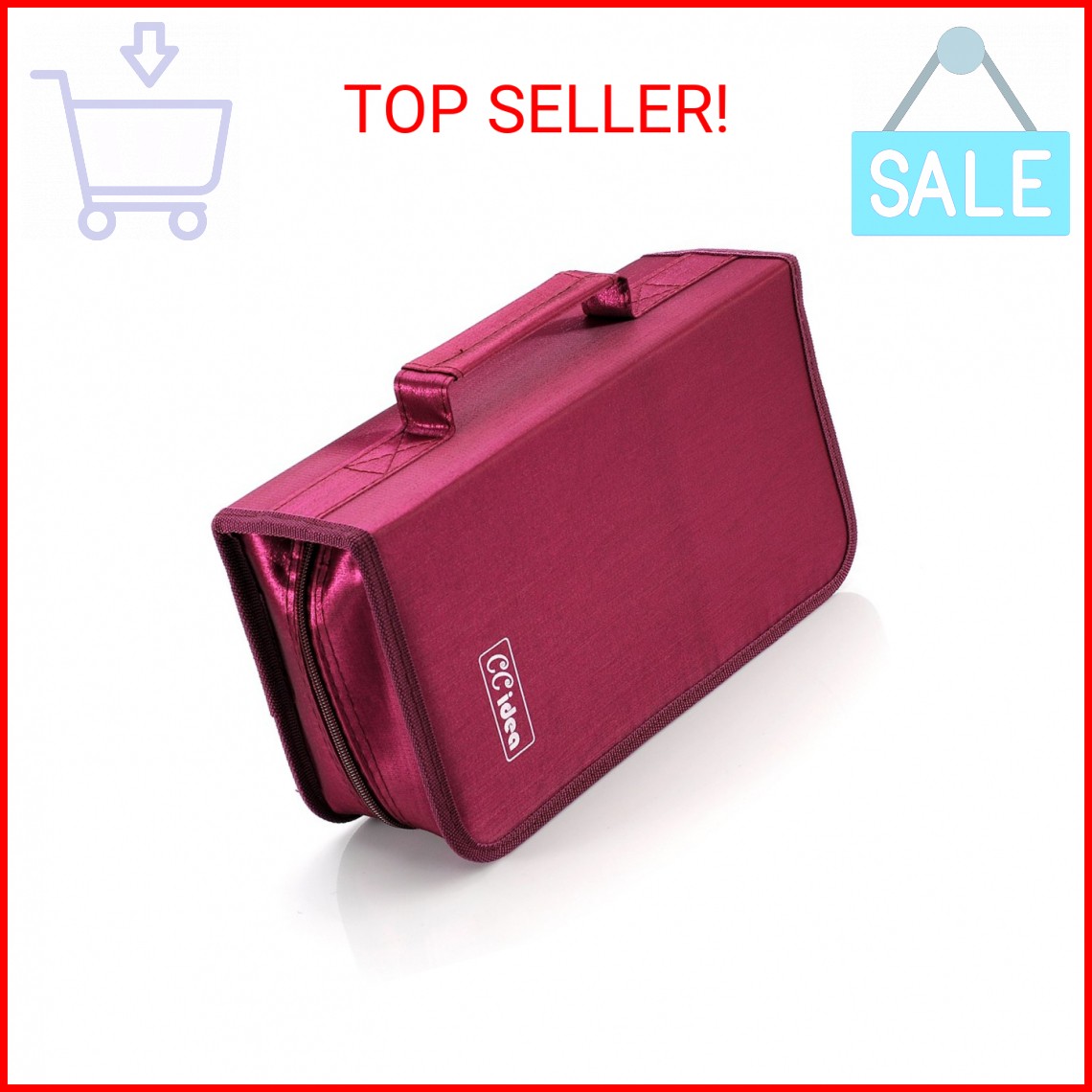 CCidea CD Case DVD Storage Holder, 128 Capacity DVD Cases Organizer CD Plastic P