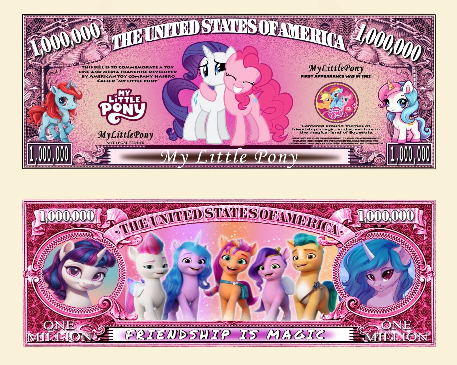 MY LITTLE PONY NOVELTY NOTE AND BILL (2 Each)