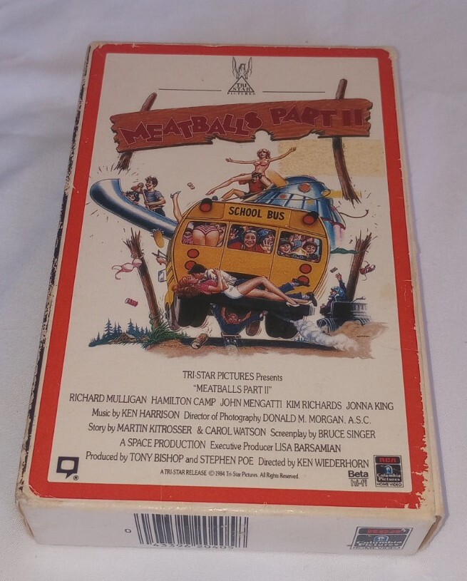 MEATBALLS Part II 2 1984 Comedy Camp Beta Betamax Tape Video Movie Rare Good Box