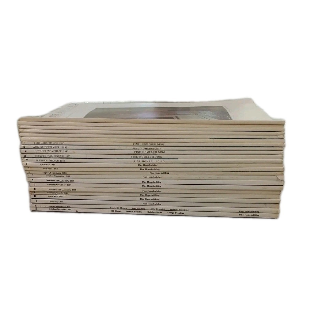 FINE HOME BUILDING Taunton's Magazine Lot Of 23 Back Issues 1-6,10-18,23-29 1982