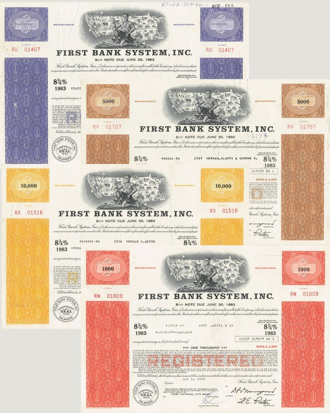 4 x First Bank System, Inc., Delaware