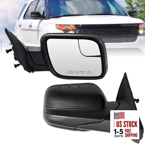 Passenger Side Mirror Compatible with Right Passenger Side 3Pins 2011-2015