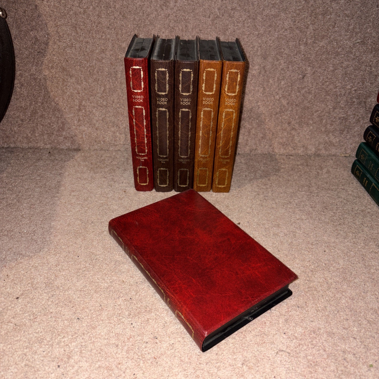 6 x VHS Video Cassette Tape Video Library Cases Storage Box Book Style