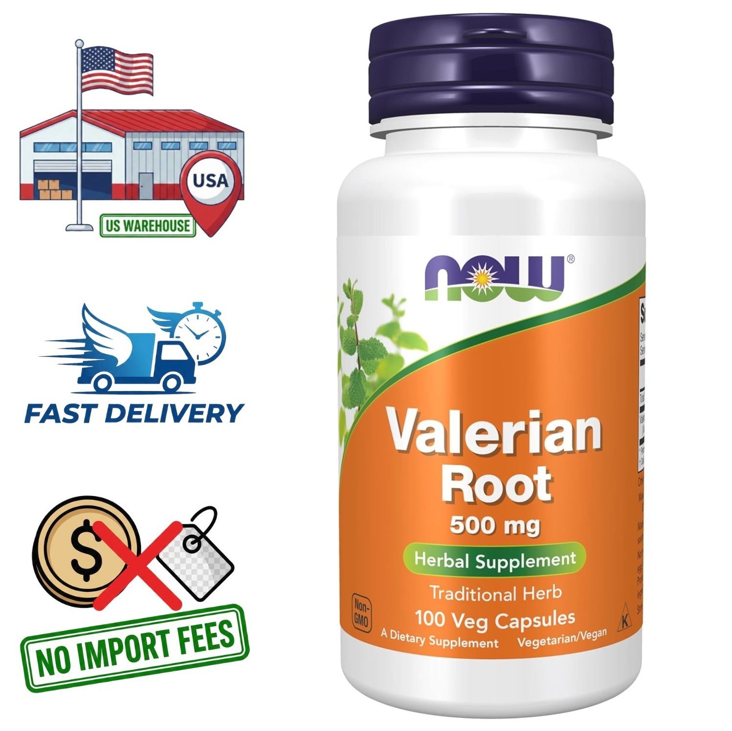 Valerian Root 500mg | 100 Capsules | Natural Herbal Supplement