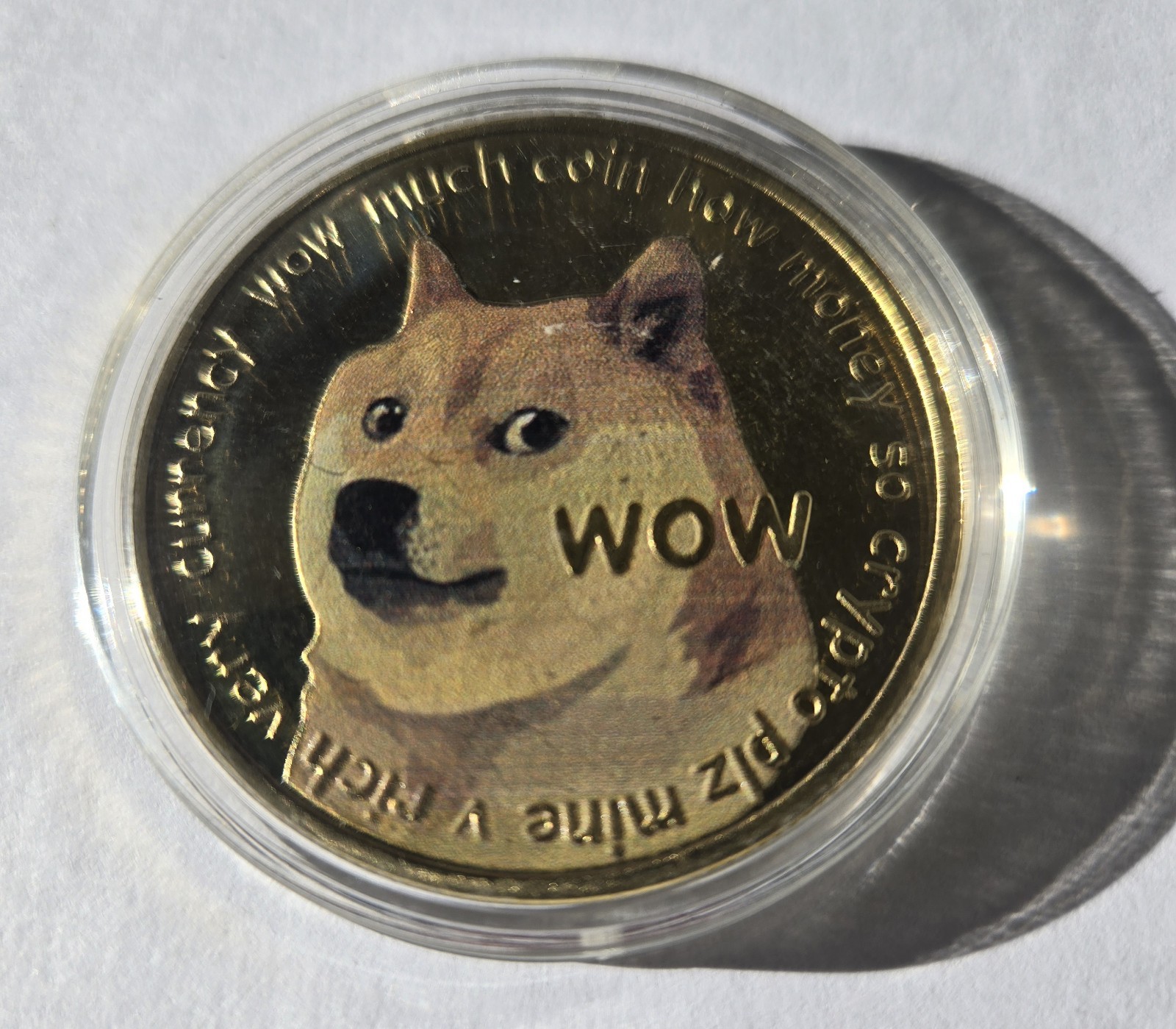 Dogecoin WOW To The Moon Doge Coin Dog Commemorative Gold Coin Limited Edition