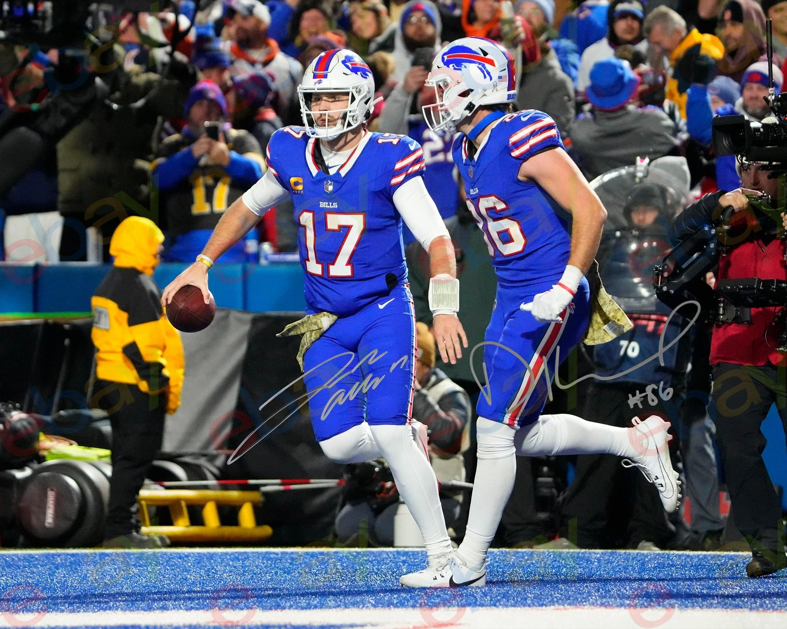 Josh Allen Dalton Kincaid - REPRINT auto signed 8x10 Photo Buffalo Bills