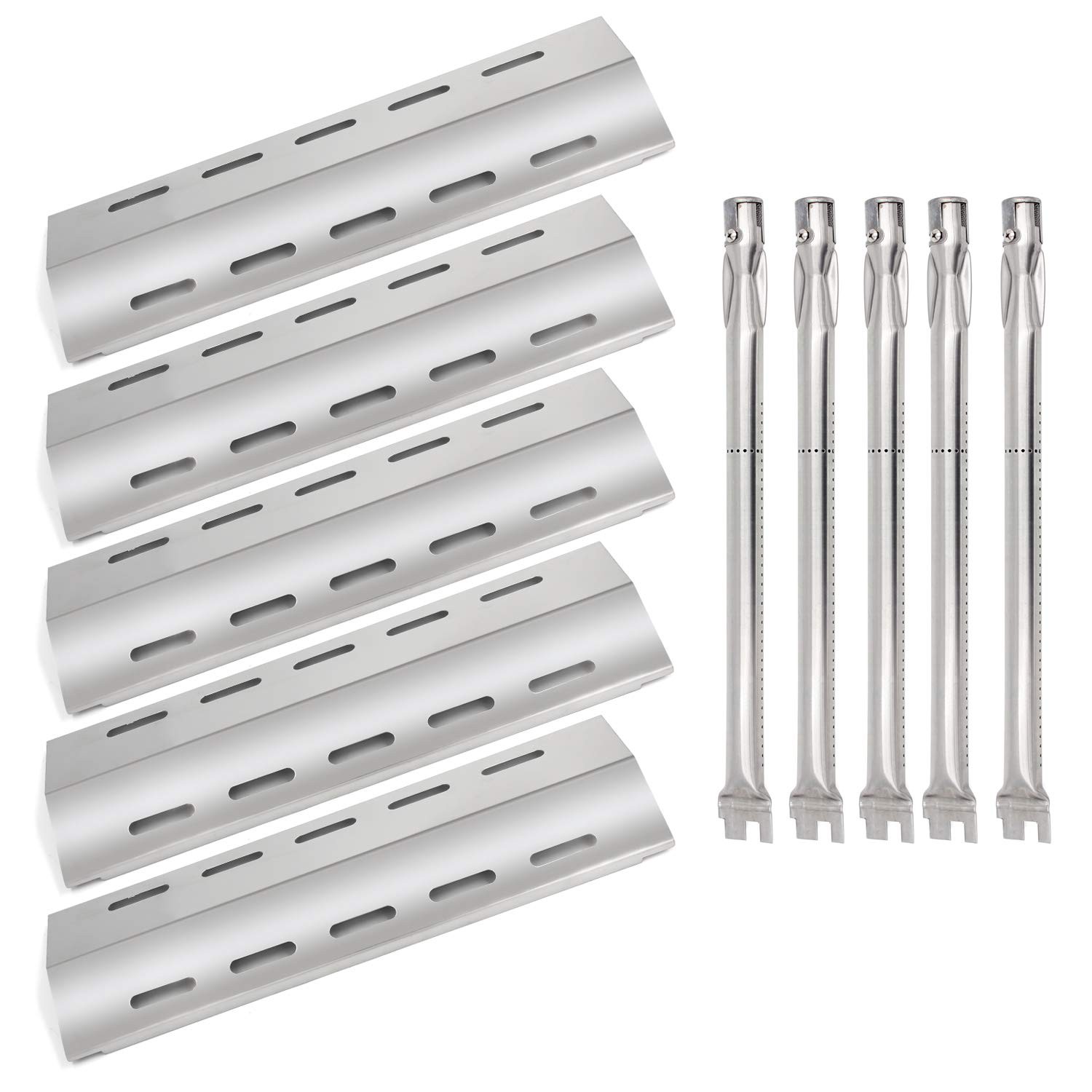 17" Burner Tubes, 16 7/8" Heat Plates Replacement for Ducane 5 Burner 3040004...