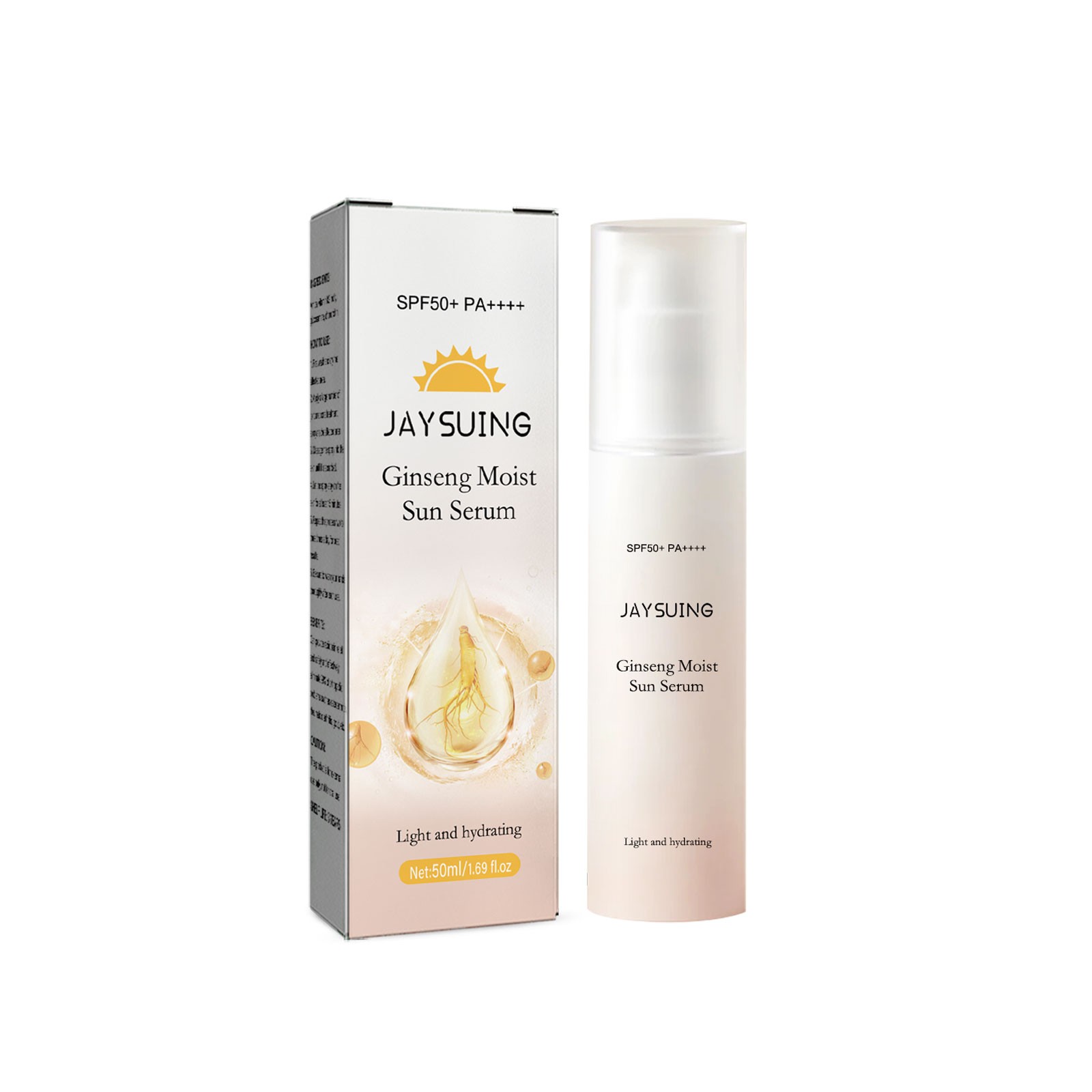 Ginseng Face Sunscreen SPF 50, Brightening Serum Non-greasy 50ml