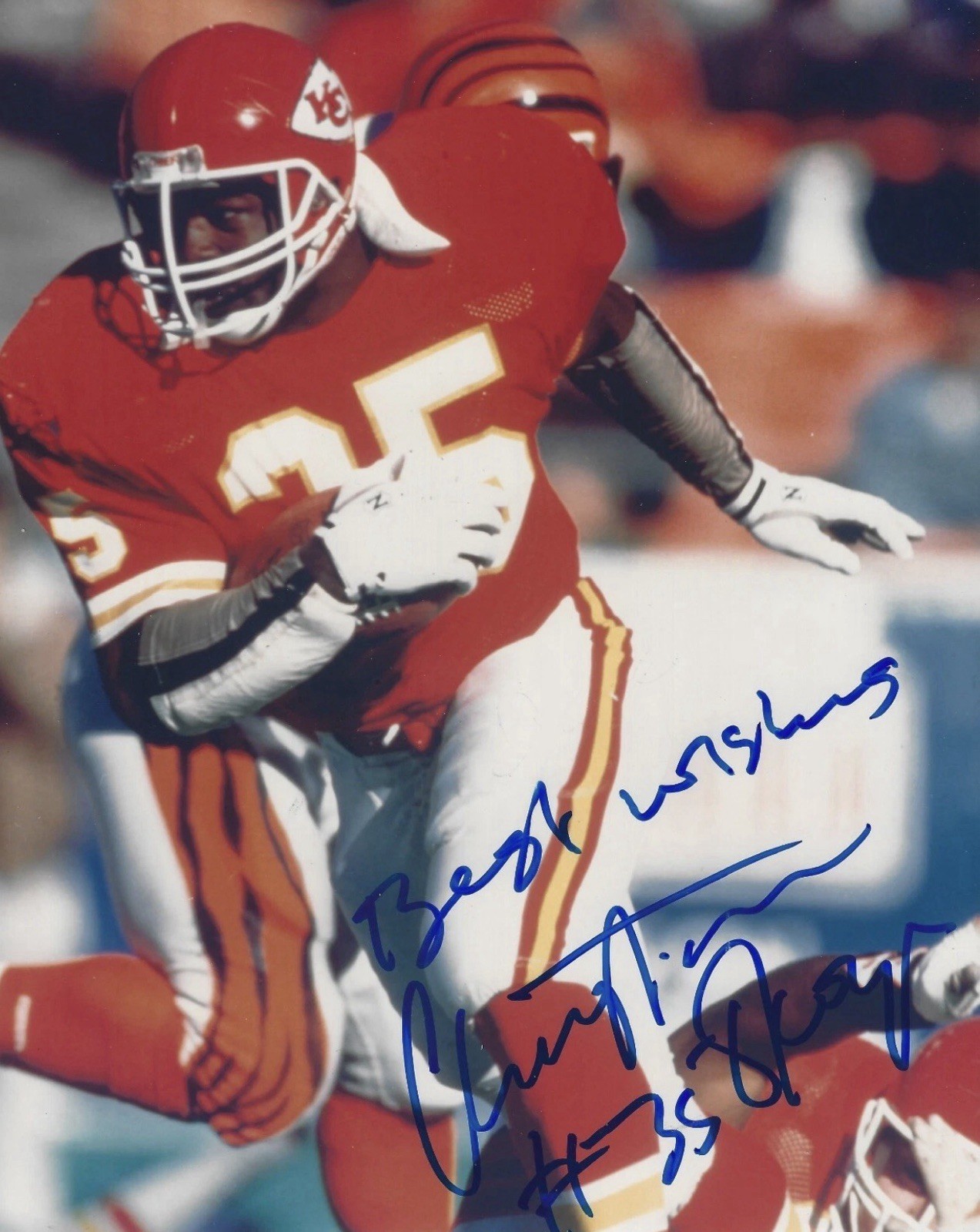 CHRISTIAN OKOYE Signed 8 x 10 Photo Signed REPRINT Football KANSAS CITY CHIEFS