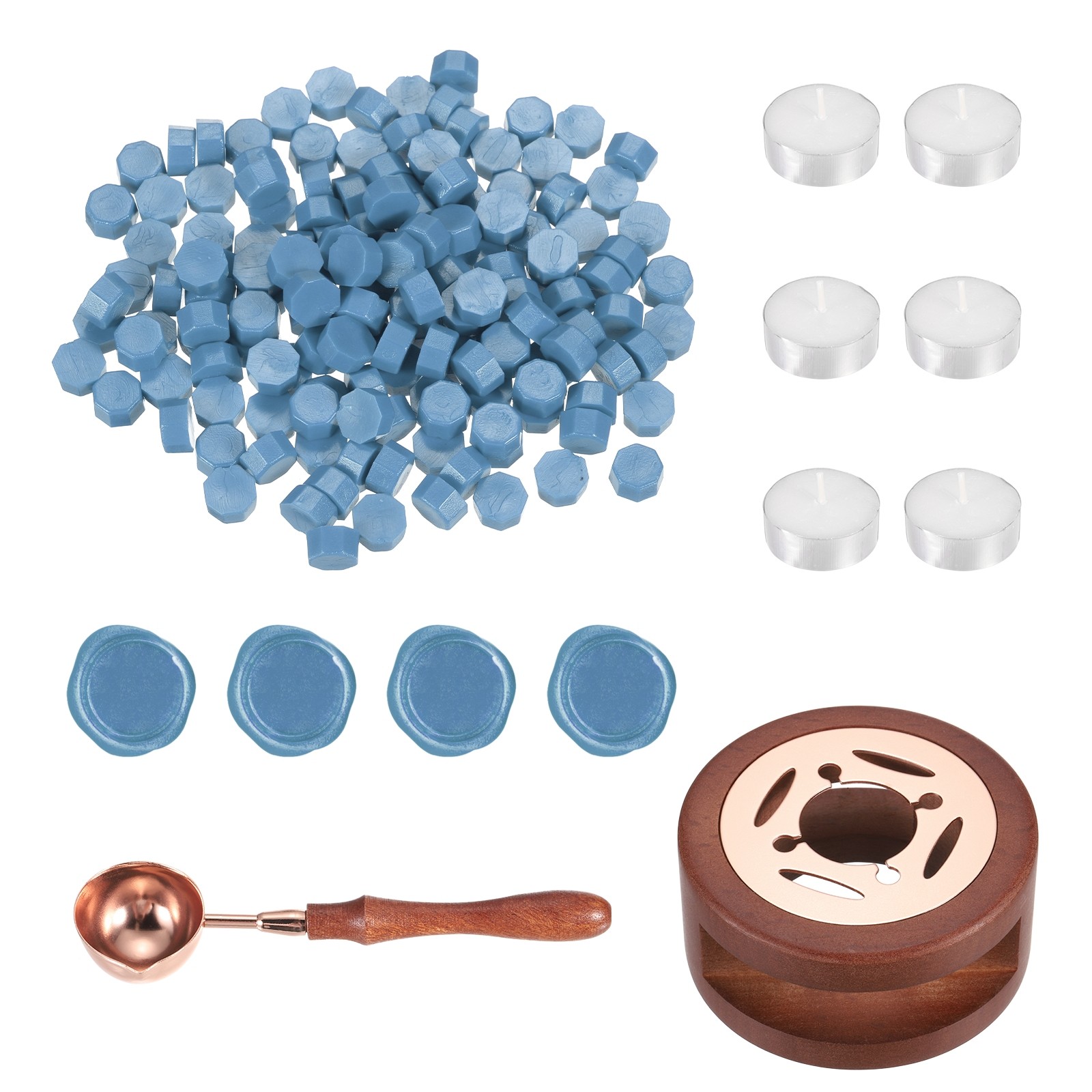 Wax Seal Kit, 150 Wax Beads, Candles, Haze Blue