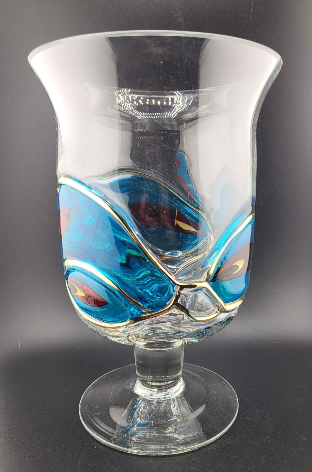 Vintage Hand Blown Studio Art Glass Vase