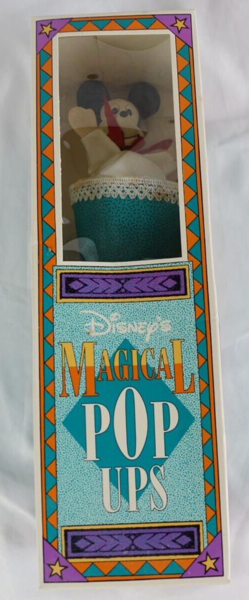 Disney Magical Pop Ups Vintage Hand Crafted Painted Mickey Mouse Toy Collectible