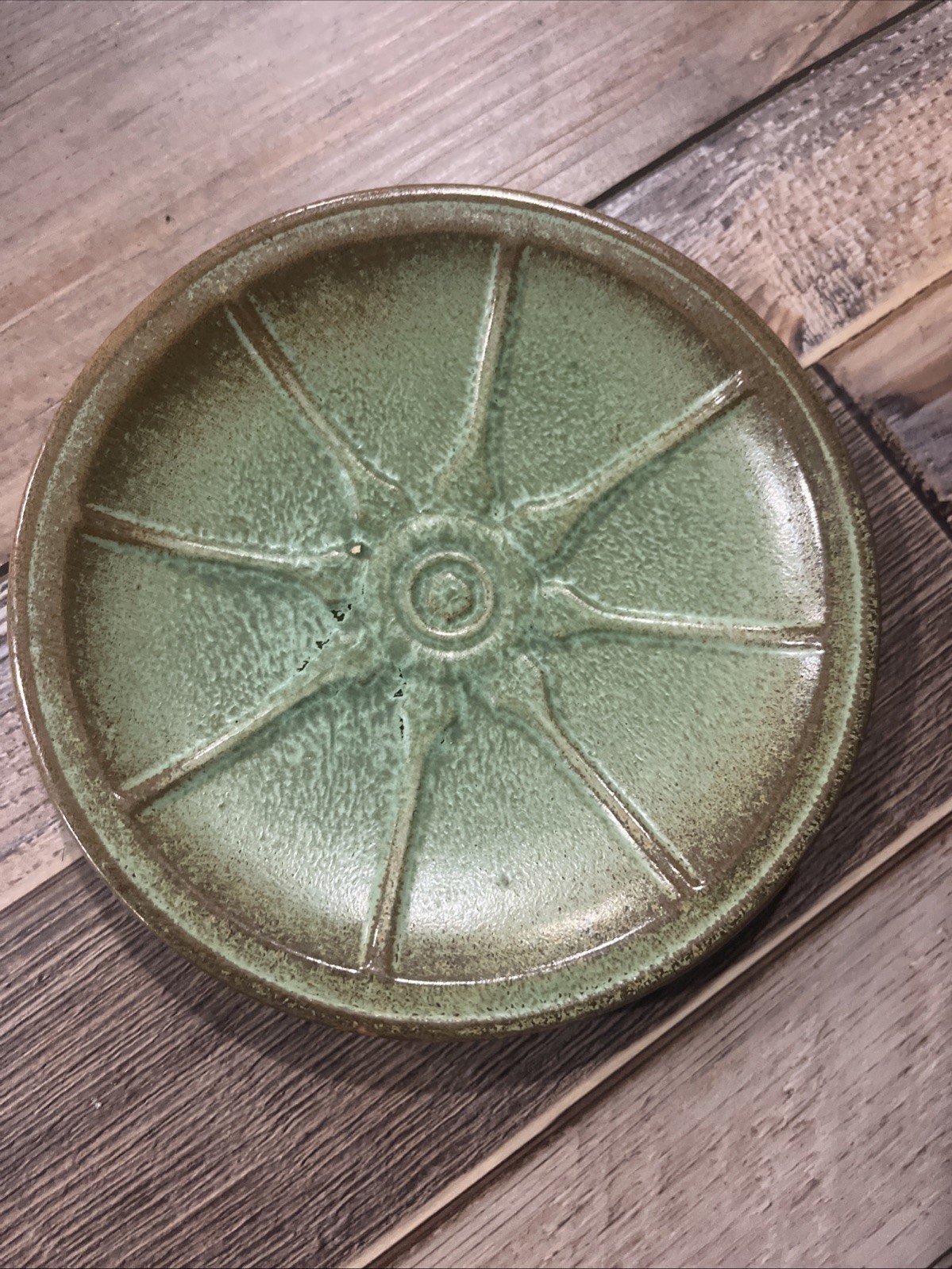 frankoma pottery Dessert Wagon Wheel Plate