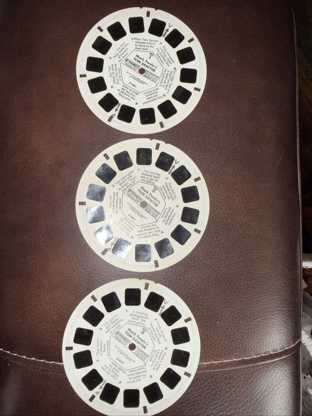 1973 Vtg Mark Twain Tom Sawyer View-Master Reels A, B, C