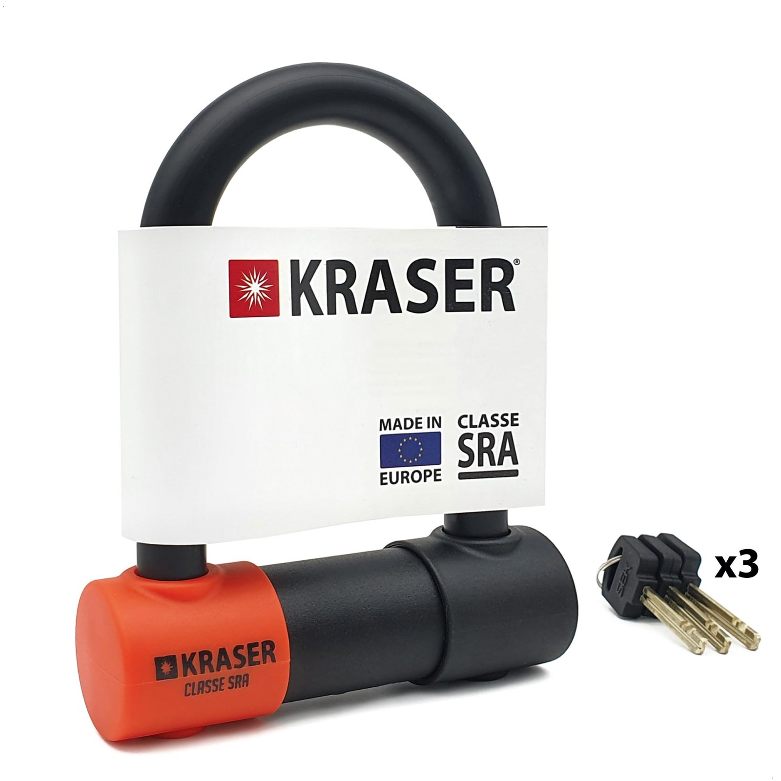 KRASER KR85S Robust U Lock, SRA Approved, High Security Tested, 85X120mm/3.34...