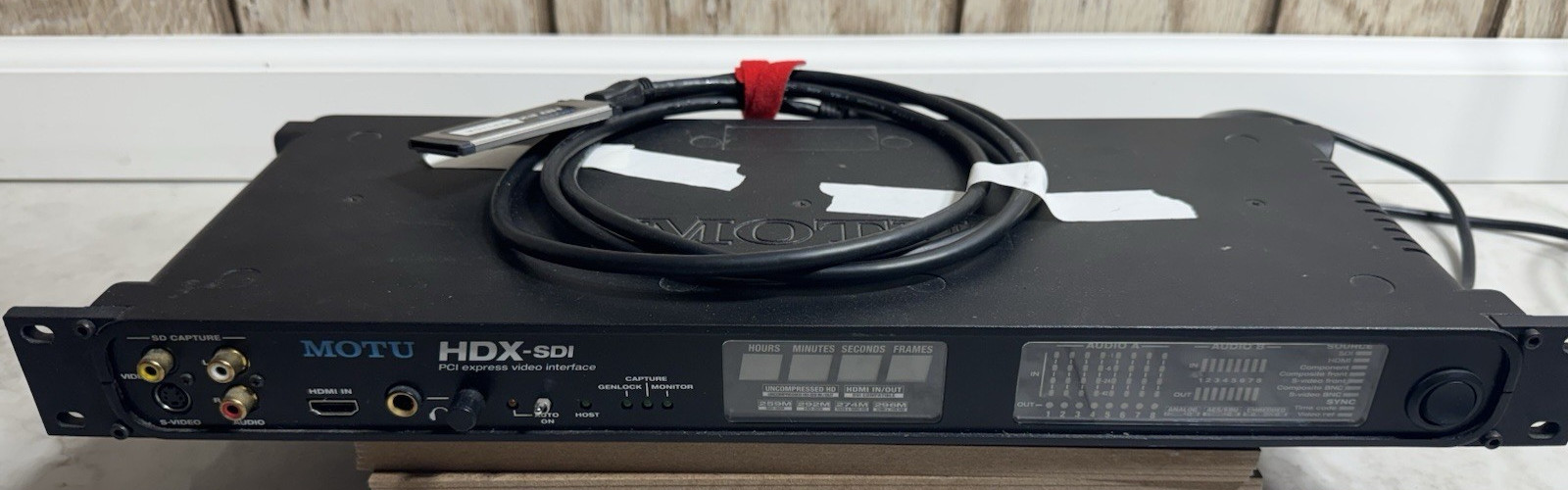 Motu HDX-SDI Video Interface with PCIe Card and Cable - Good Working Condition