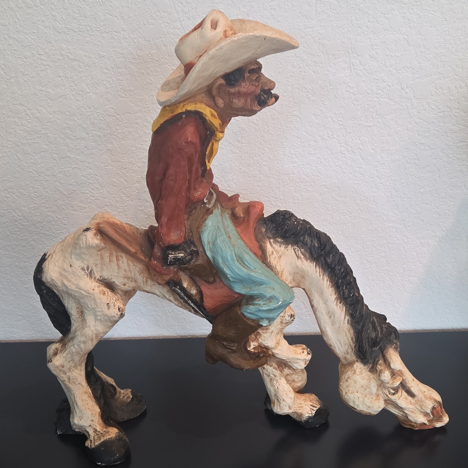 Western Americana Cowboy on Horse Collectible Figurine Statue