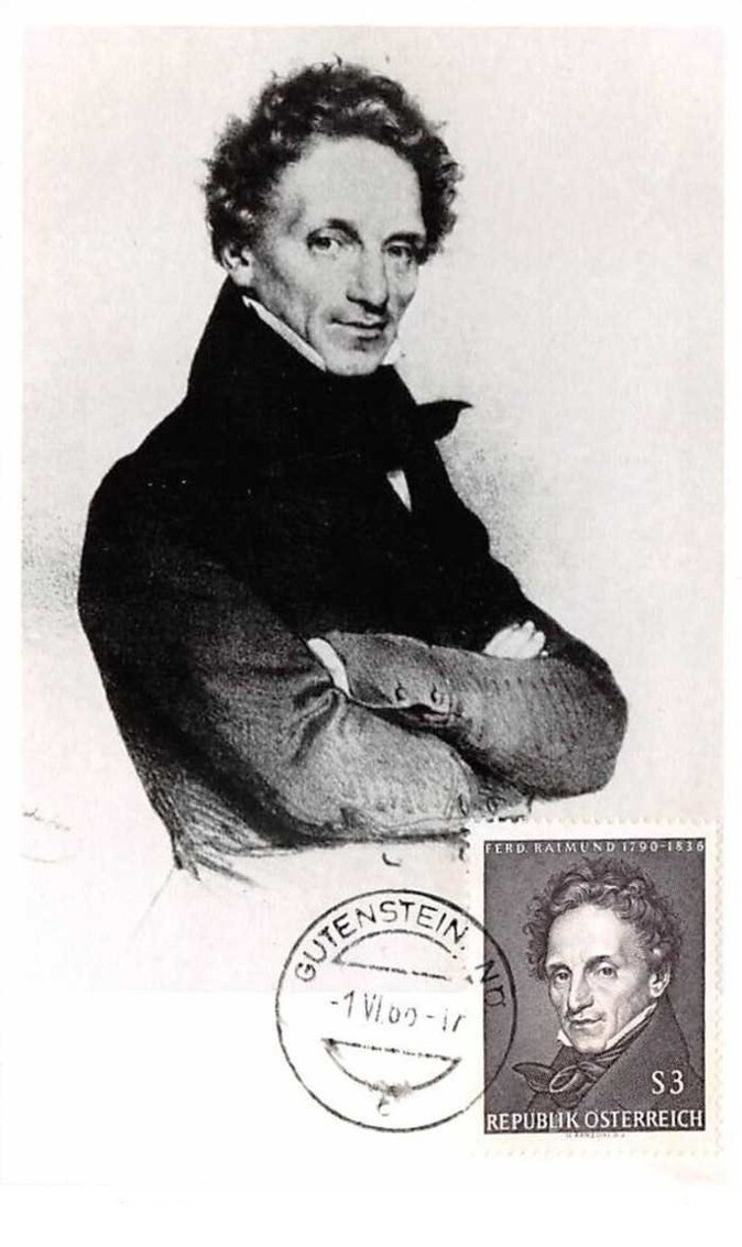 1965 Maximum Card Austria 102585 Ferd Raimund Cachet Gutenstein