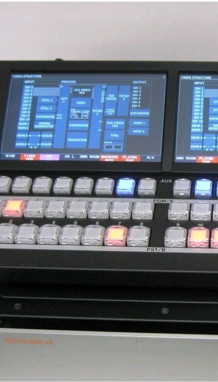 Roland V-1200HD Multiformat Video Switcher V-1200HDR Control Surface 