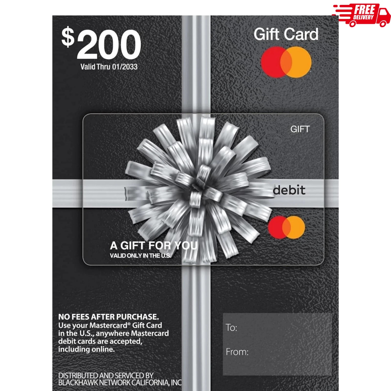 $200 Mastercard Gift Card (plus $6.95 Purchase Fee)