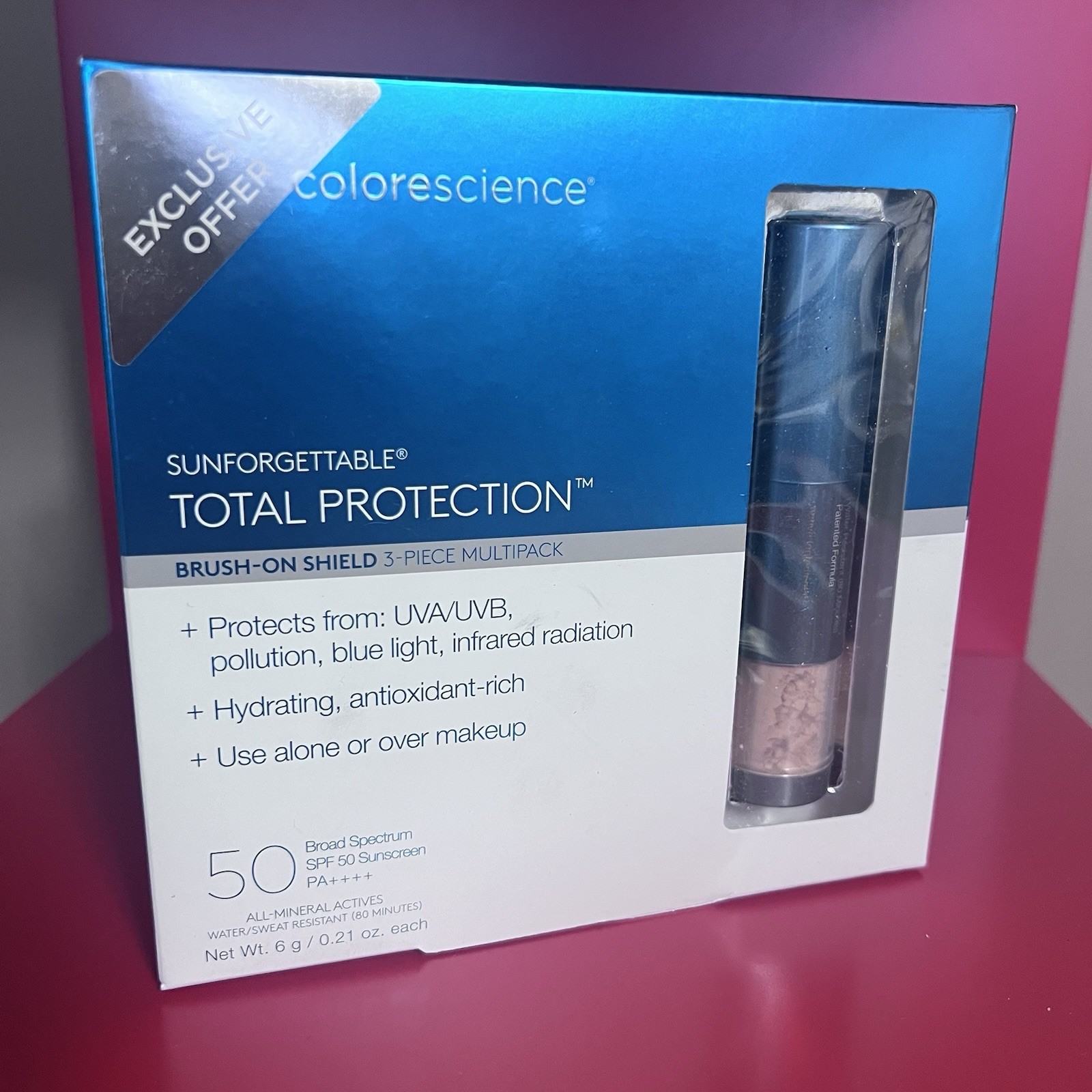 ColoreScience Sunforgettable Total Protection Brush-On Shield 3pk Multipack Tan