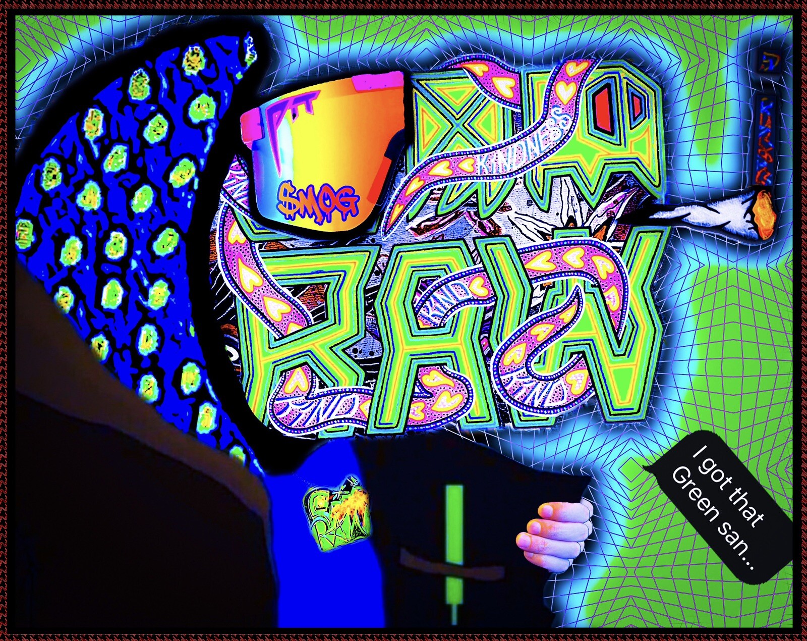 RAW HEADs #160 MOG 1of1 Digital Street Art Brut by RabidArtWork