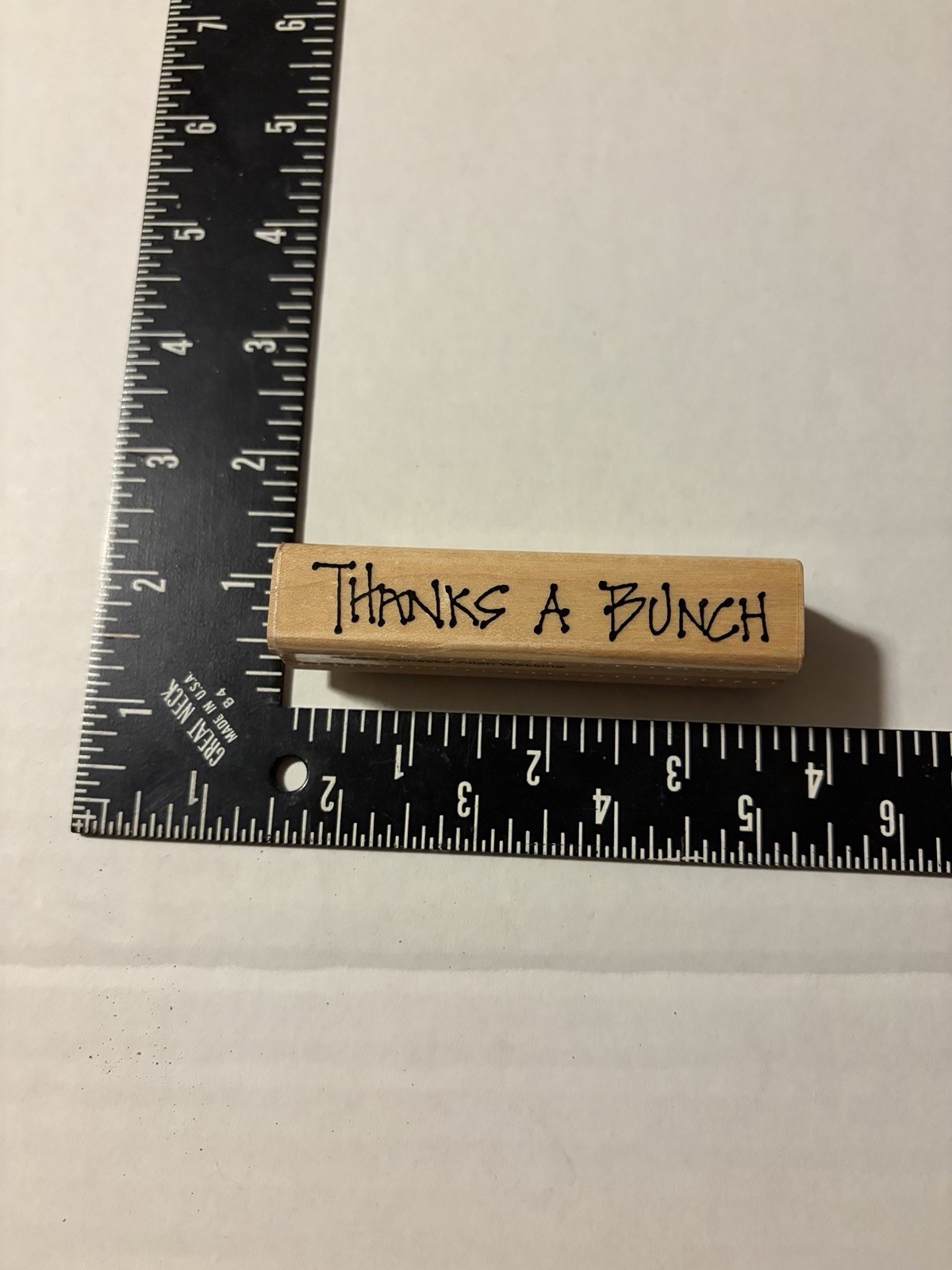 THANKS A BUNCH Wood Mount Rubber Stamp