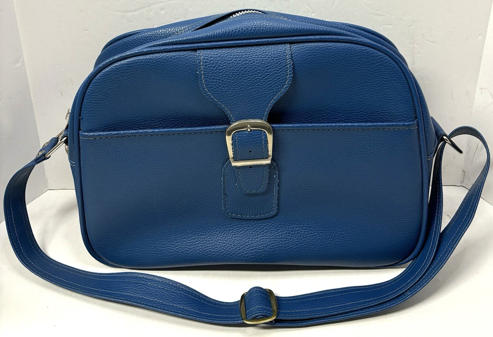 Vintage Samsonite Saturn II Travel Overnight Bag Blue Carry On Bag