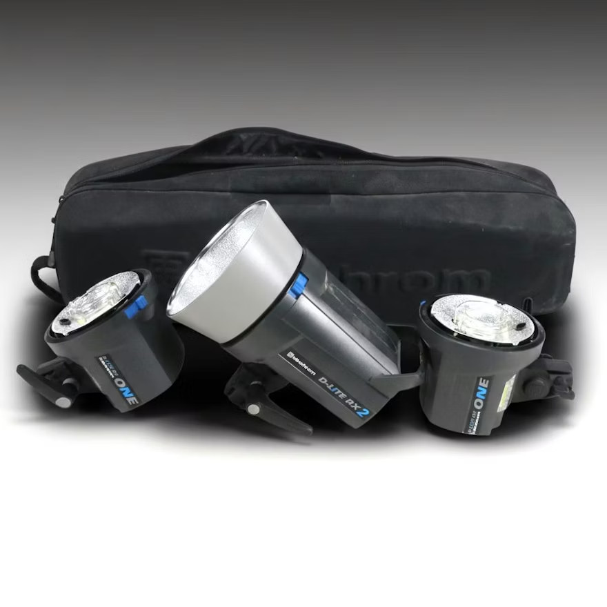 Elinchrom Studio Lighting Kit – 2× Elinchrom ONE + D-Lite RX2 Strobe + Case