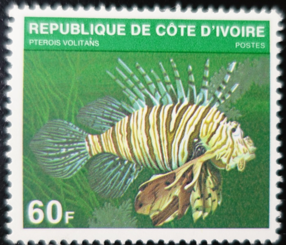 Rare! Côte D'ivoire - Fish - Pterois Volitans No. 510A Mint ** Luxury MNH