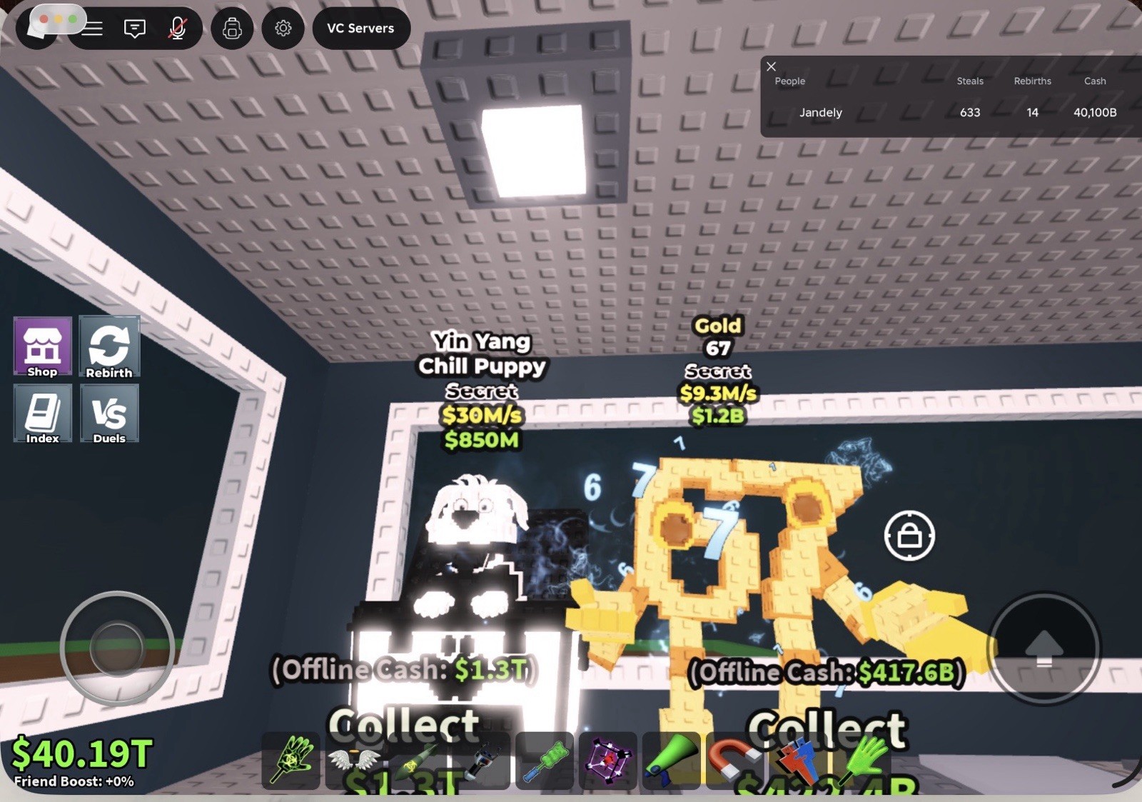 Roblox Yin Yang Chill Puppy Gold 67 Secret Game Item Virtual Asset Collectible