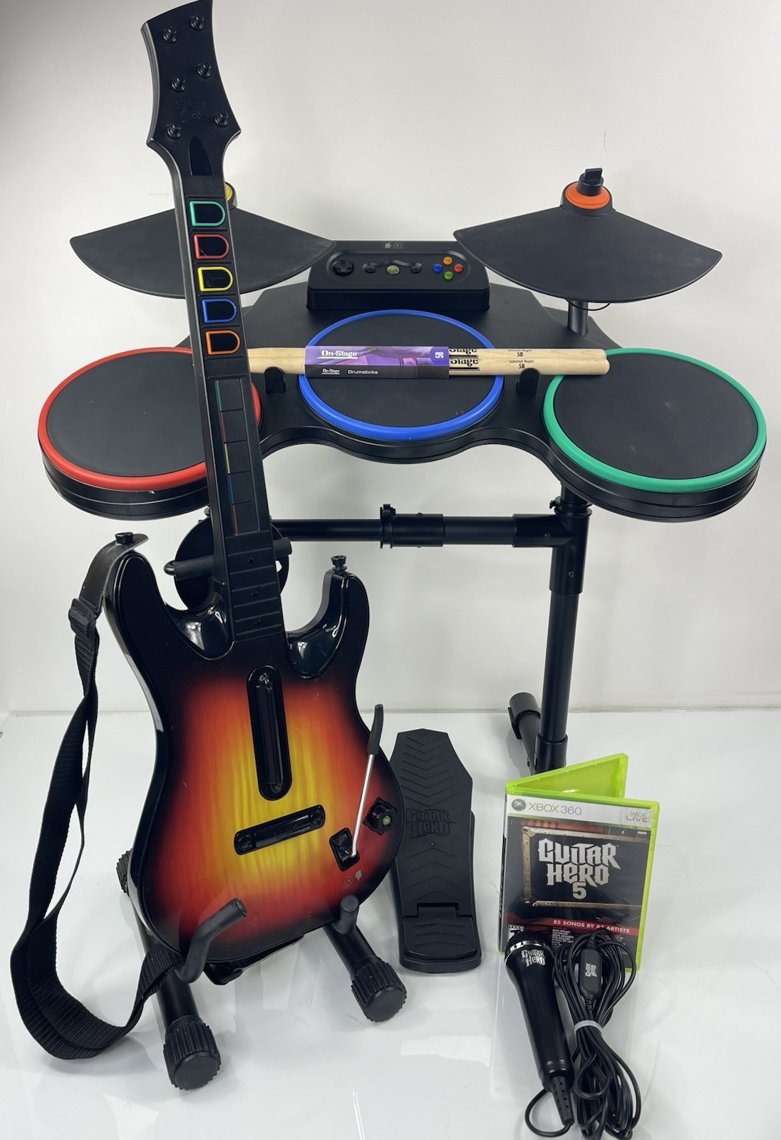 Xbox 360 Guitar Hero World Tour Drum Set  Band Hero Bundle