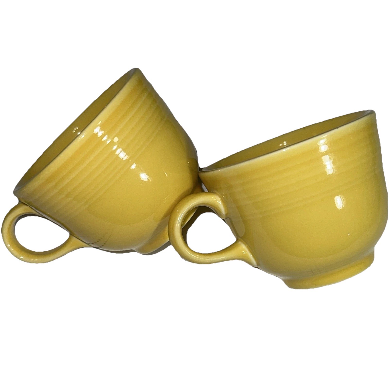 Fiesta Homer Laughlin Yellow Cups Coffee/Tea Yellow Set of 2