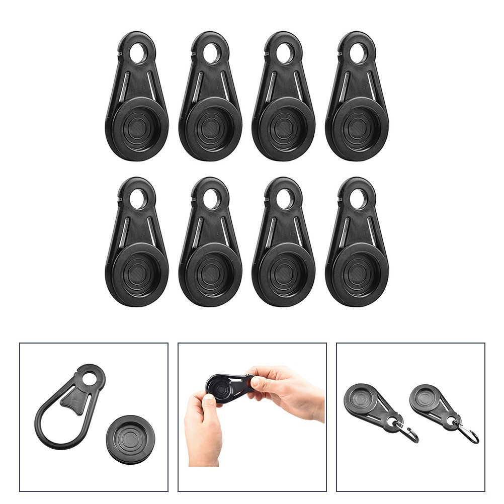 8pcs Tarp Clips Awning Clamp Set Instant Clip Camping Tent Fixing Accessories