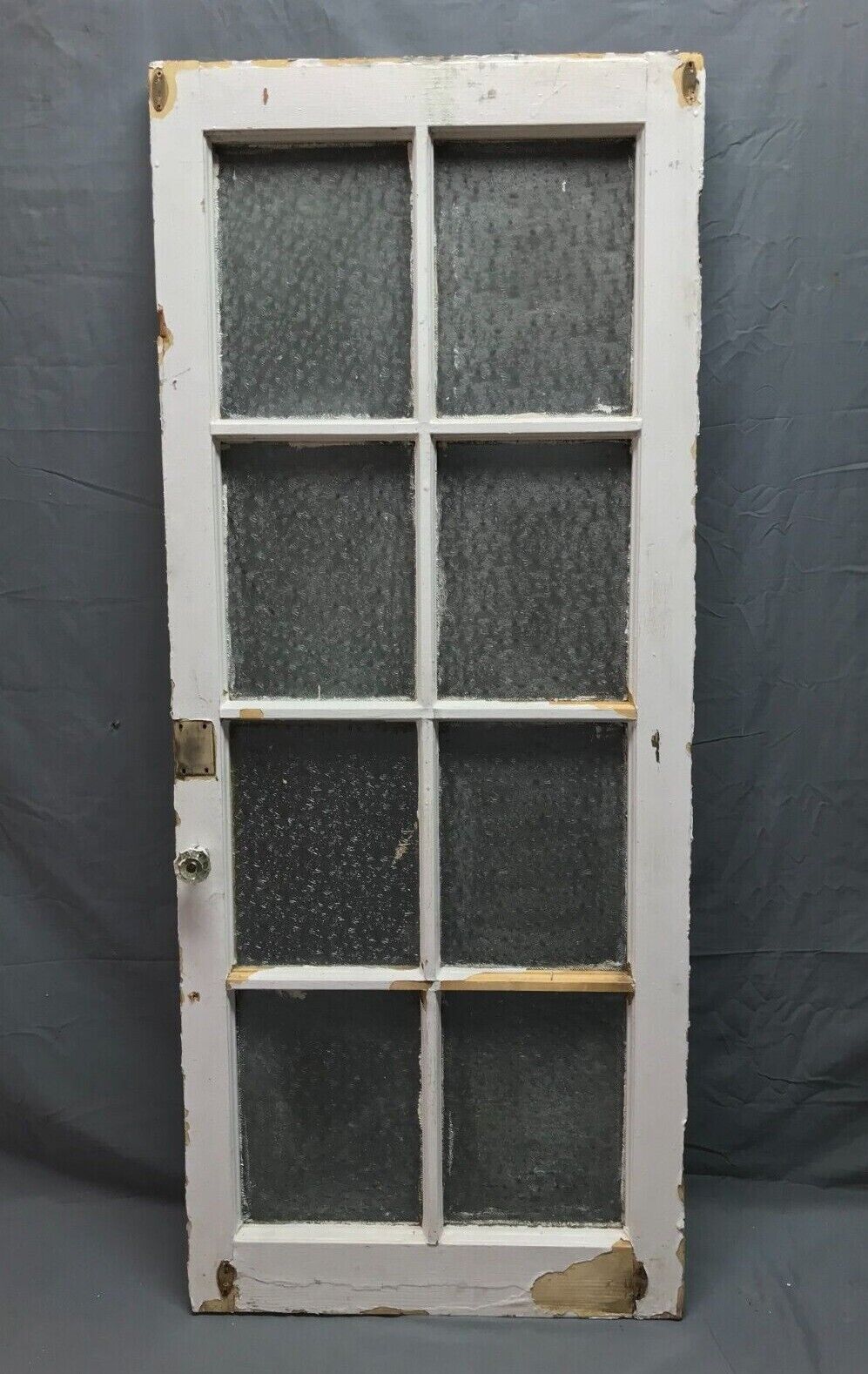 Antique VTG Single 20x48 8-Lite Florentine Casement Window Privacy Glass 501-26B