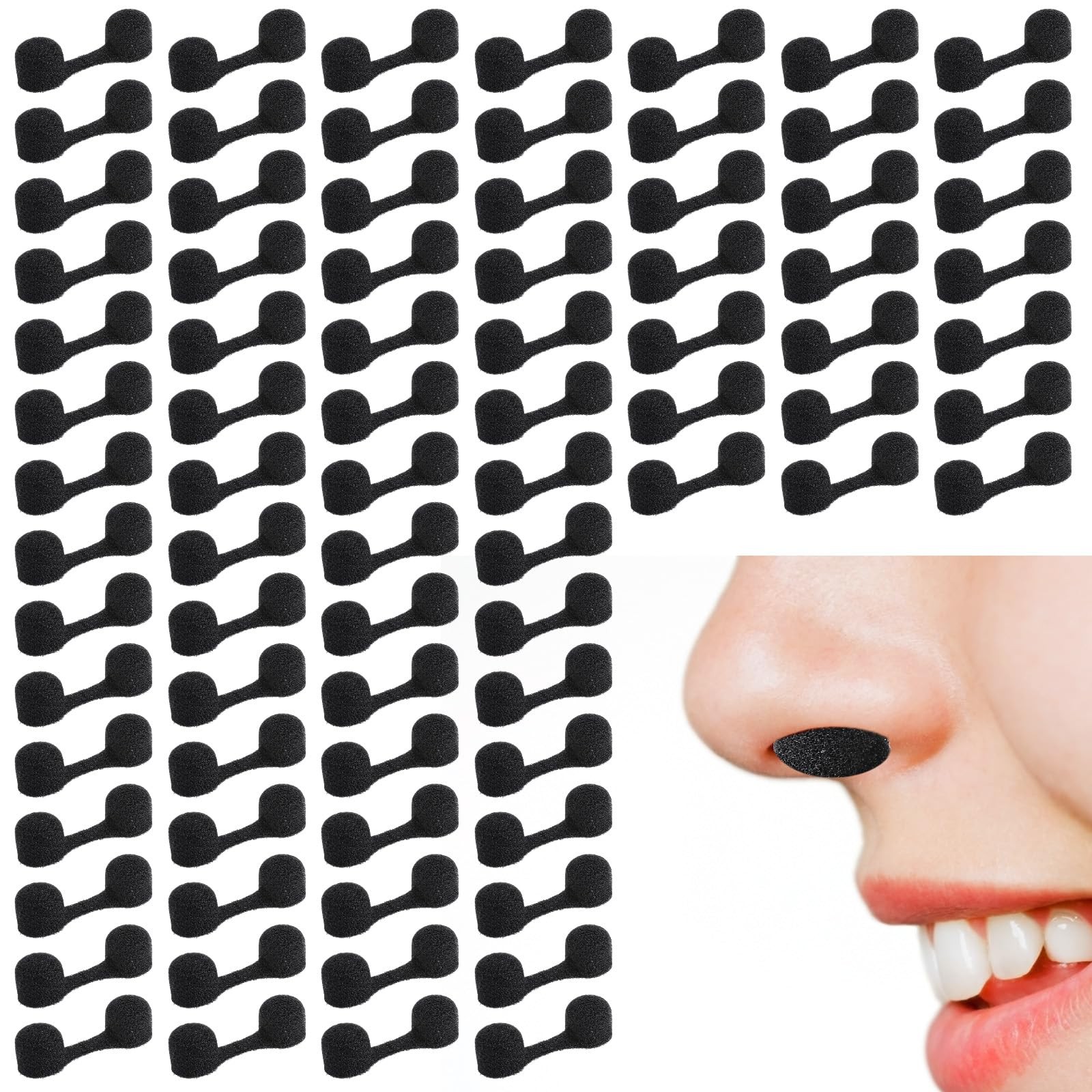 Dimeho 100 Pieces Nose Plug Filter Disposable Dust one size, Black 