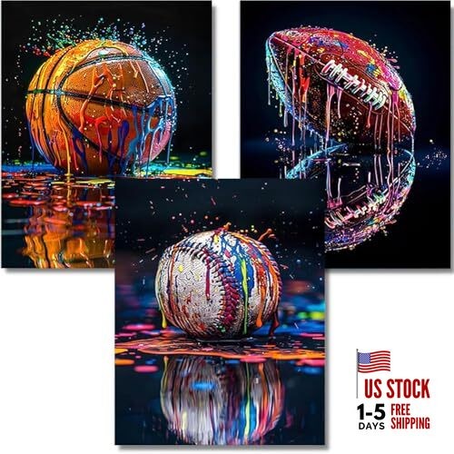 Diamond Art Kits for Adults Beginner,3 Pack Graffiti Sport DIY Modern DP02503