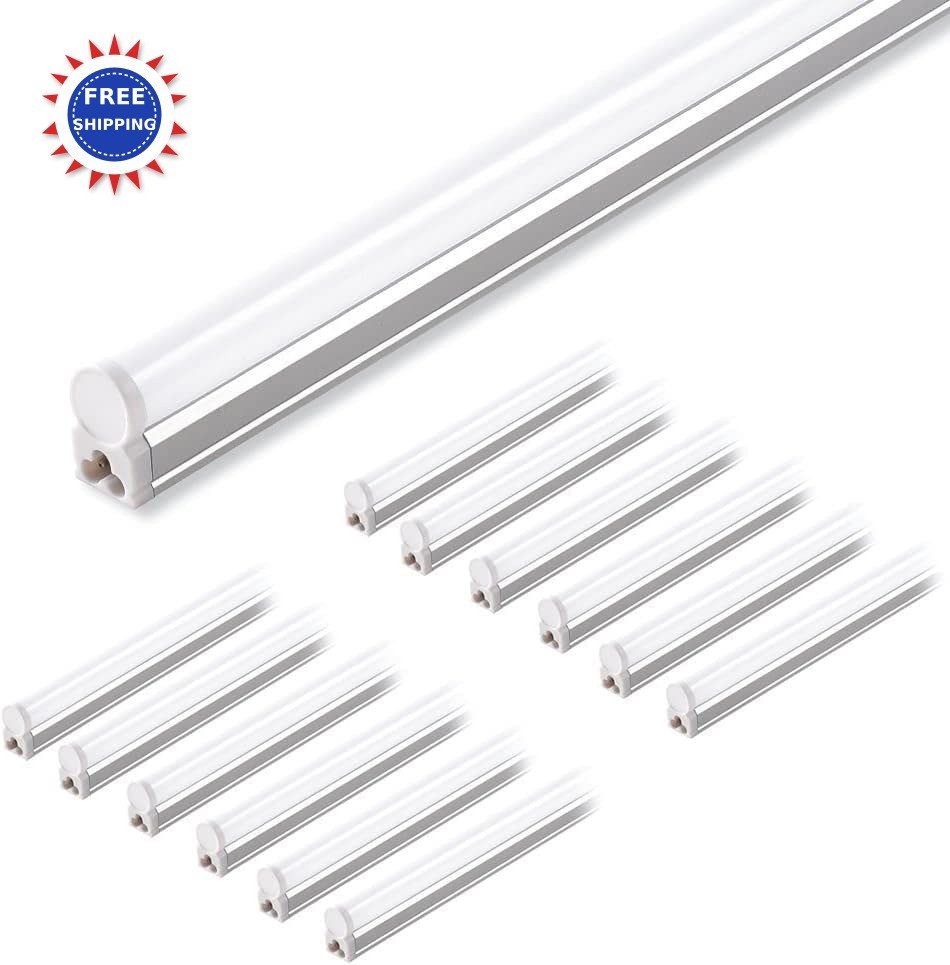 4FT LED Shop Lights 12 Pack 5000K 2200lm 20W Utility Barrina Daylight White