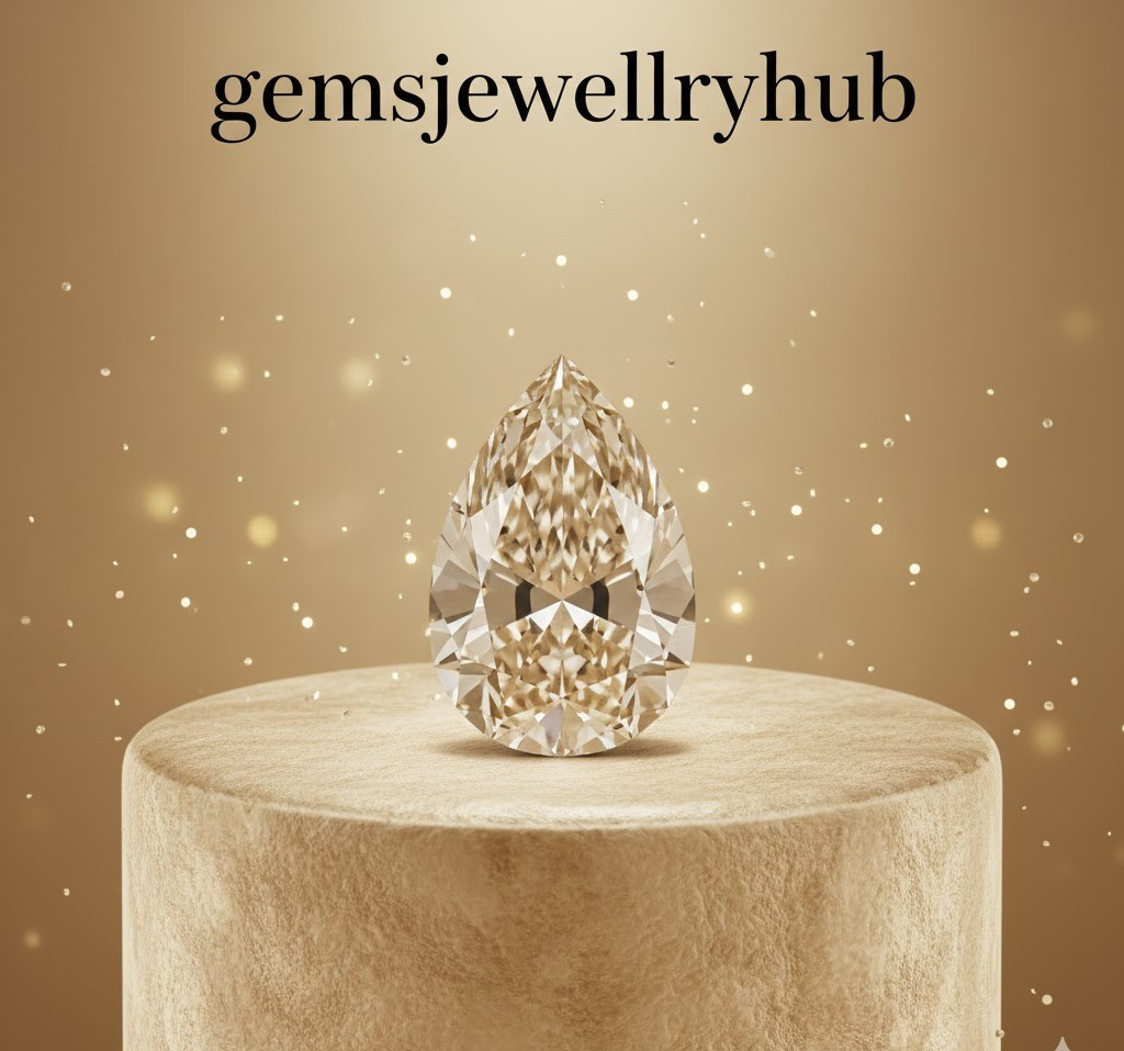 2 Ct Lab Grown Champagne Color Diamond Pear Cut D Grade VVS1 Certified