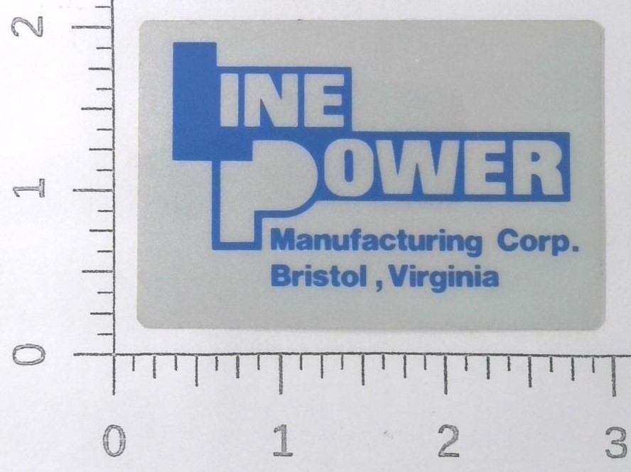 Vintage Line Power Manufacturing Corp Bristol Virginia Coal Mining Sticker Decal