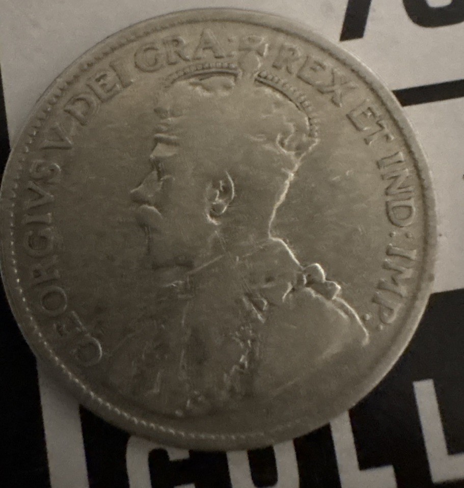 1919 Canada 25 Cents Silver Coin King George V EXTREMELY RARE .925 SILVER