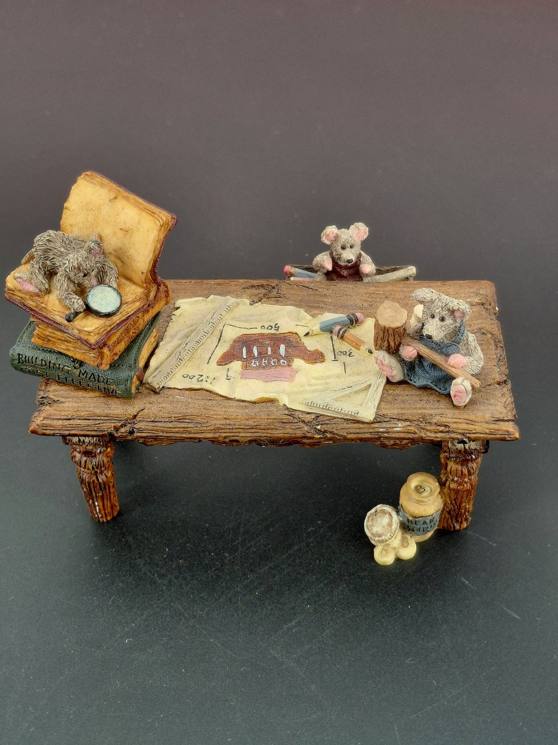 F.O.B. Bear Figurines Miniature Building Noah's Ark Scene 1998